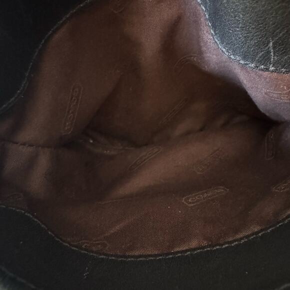 Coach Vintage Legacy Purse Black Leather Handbag Crossbody Flap 9821 - Picture 11 of 13